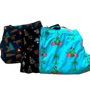 Trinity Collective Christmas Novelty Sleep Lounge PJs Licensed Lot of Three XXL